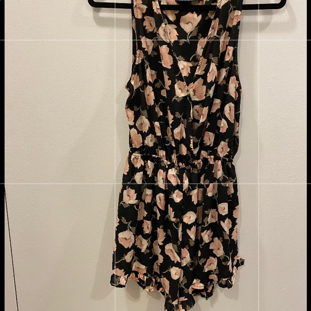 Cute Black and Floral Romper